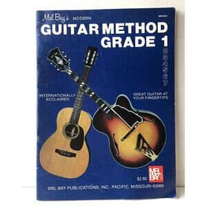 Vintage 1980 Mel Bay Modern Guitar Method Grade 1 Music Chords Instruction Book